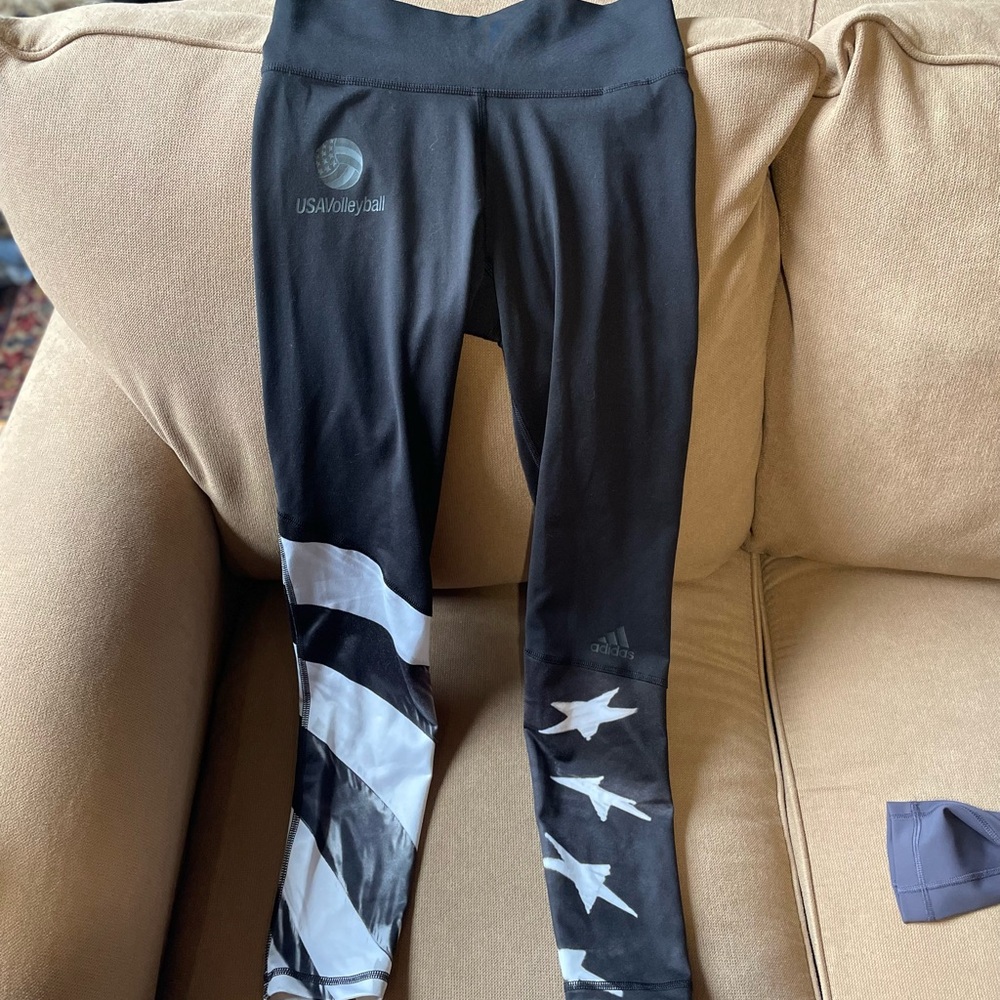 USA Volleyball Black Leggings